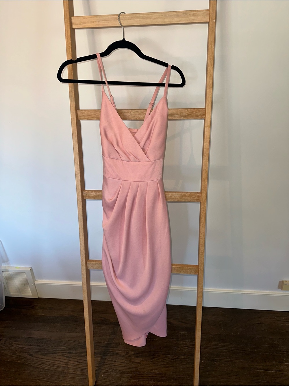 Ted Baker Blush Pink Spaghetti-Strap Midi Dress